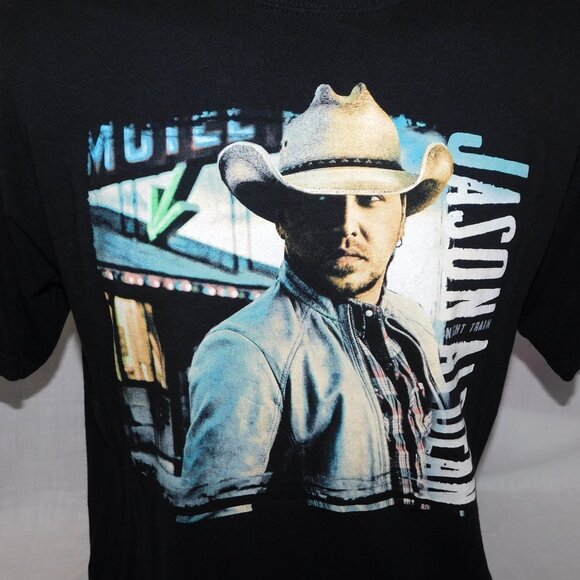 Jason Alden 2014 The Night Train Tour 2 Sided Graphic Concert T Shirt Mens L - Picture 2 of 9